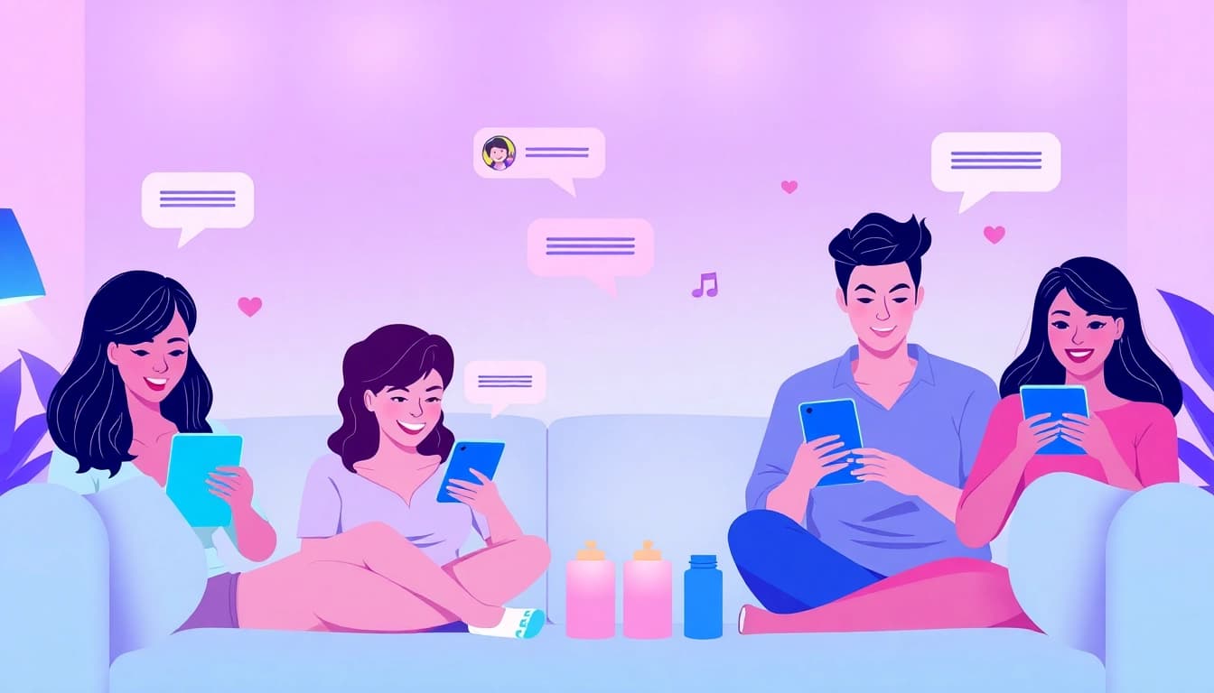 Engaging and inviting sex chat interface with diverse users connecting online.