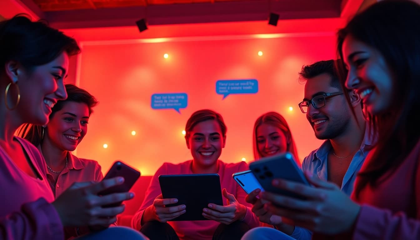 Exciting porn chat atmosphere with users enjoying adult conversations online