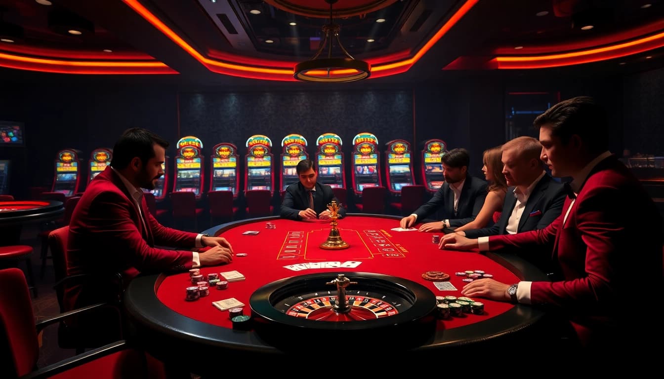 Experience thrilling gameplay at F8bet 2025 with high-stakes poker and vibrant casino elements.