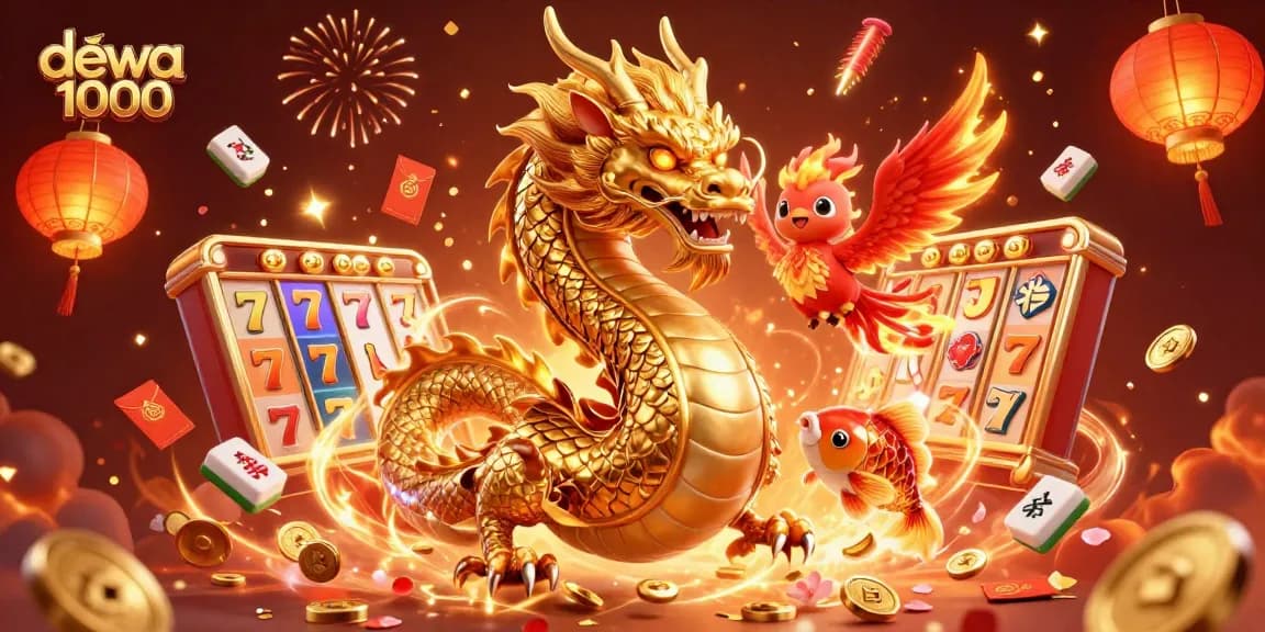 Experience thrilling wins with dewa 1000 while enjoying dynamic slot action amidst vibrant casino elements.