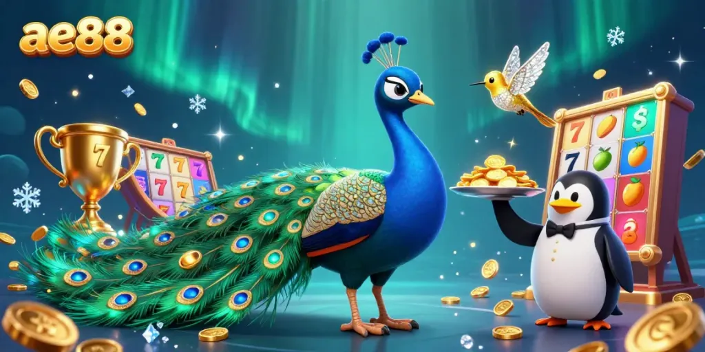 Experience seamless winnings at ae88 with vibrant characters amidst dynamic slot game elements.