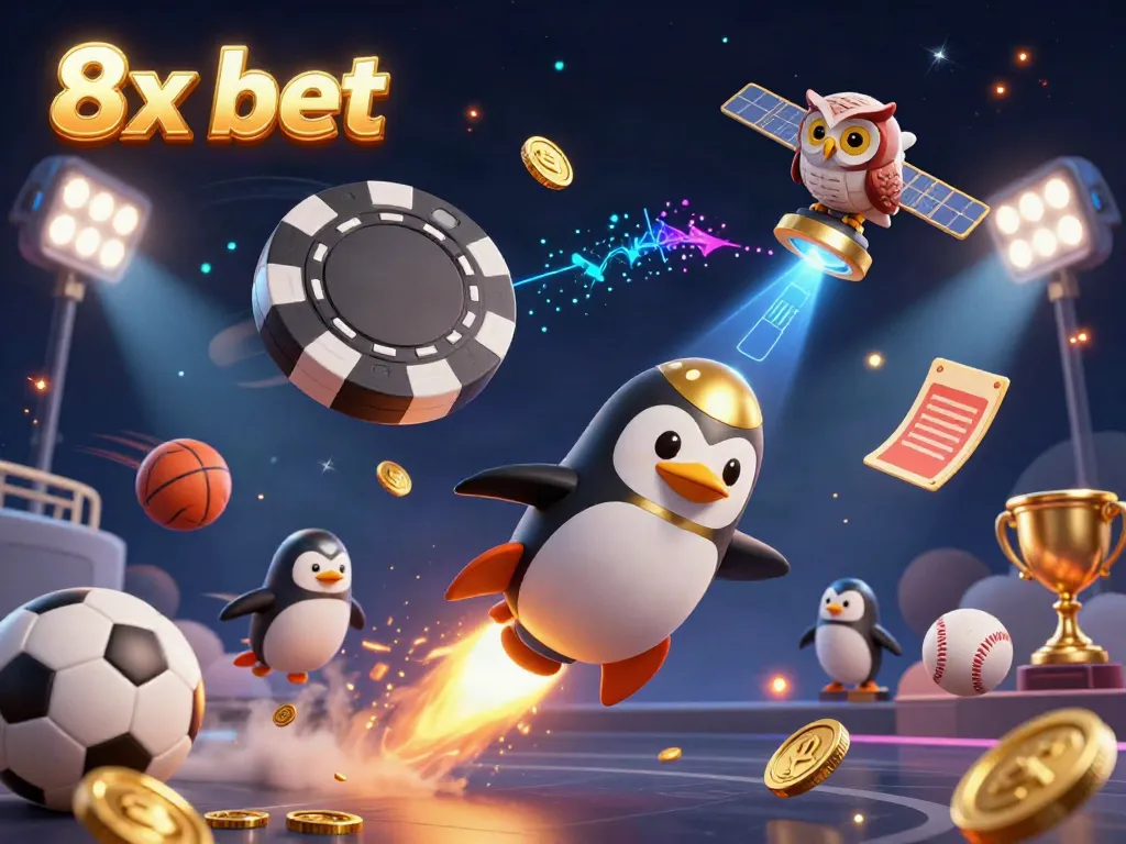 Experience thrilling adventures with the 8x bet penguin racing through a vibrant casino universe.