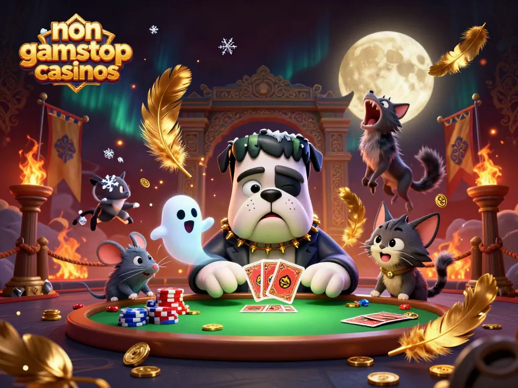Engage with thrilling non gamstop casinos featuring a vibrant Halloween-themed gaming scene.
