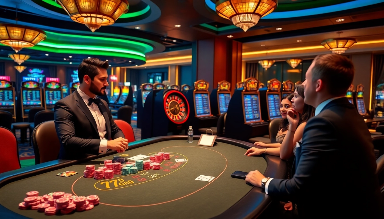 Engaging online gambling experience at 78win.com with poker chips and roulette wheel.