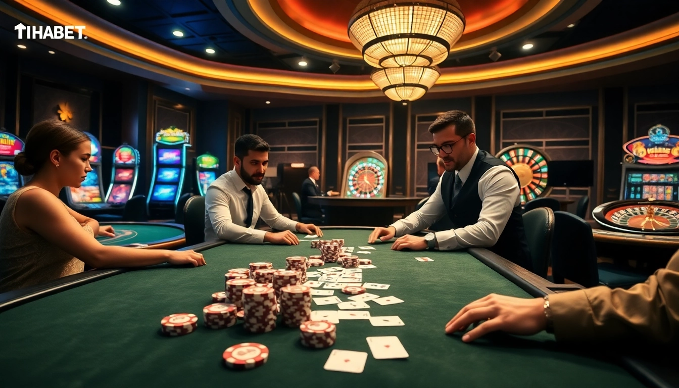 Experience thrilling gameplay at THABET casino with dynamic tables and vibrant betting details.