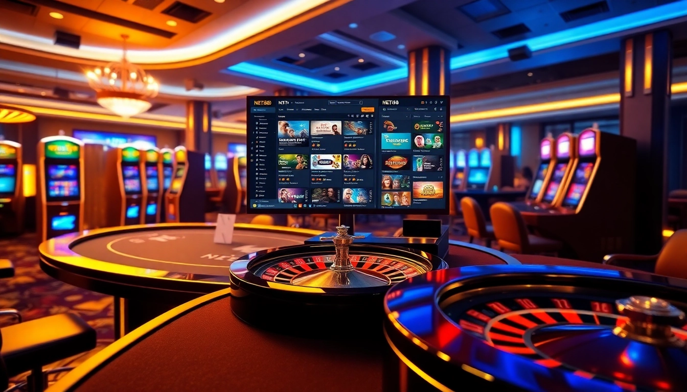 Engage in thrilling casino action at https://net88x.net/ with vibrant slot machines and poker tables.