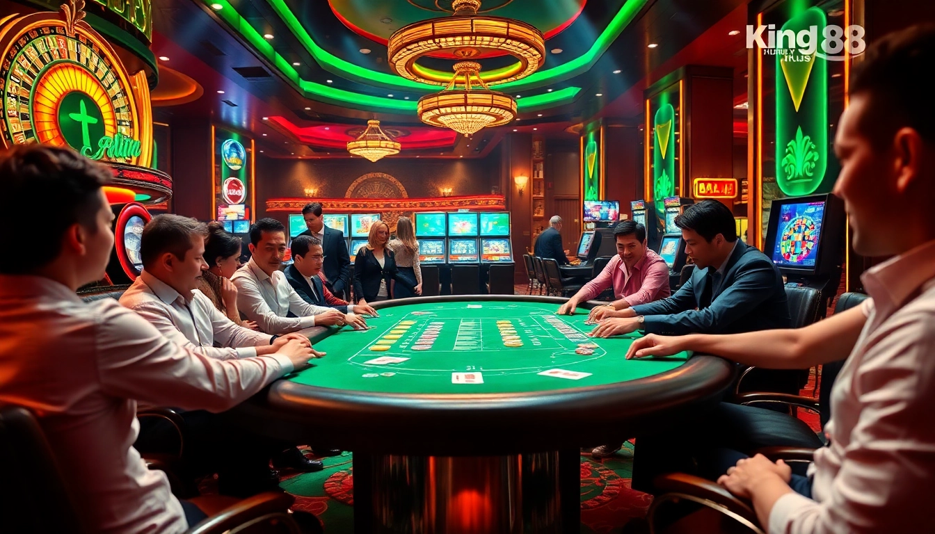 Experience the excitement at https://king88b.us.com/ with players engaged in thrilling casino games.