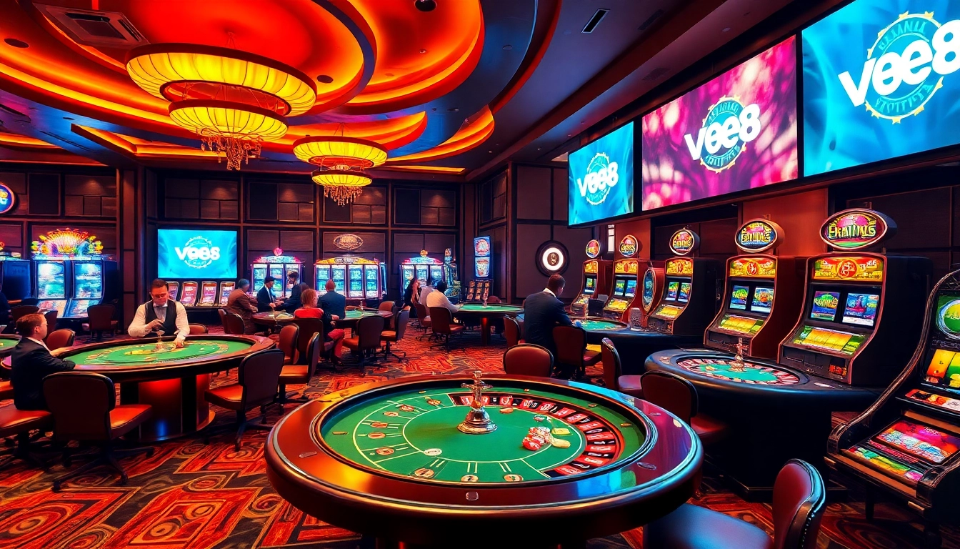 Experience thrilling gaming adventures at https://vnew88.vip/ with elegant casino tables and lively atmosphere.