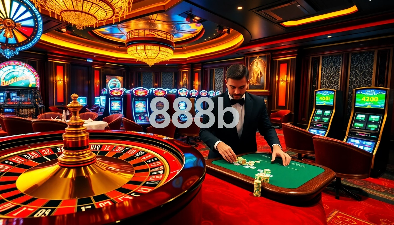 Experienced players betting at a luxurious casino, showcasing 888b gaming excitement.