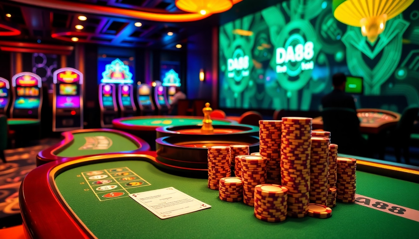 Engage with DA88 at an online casino featuring thrilling games and exciting betting vibes.