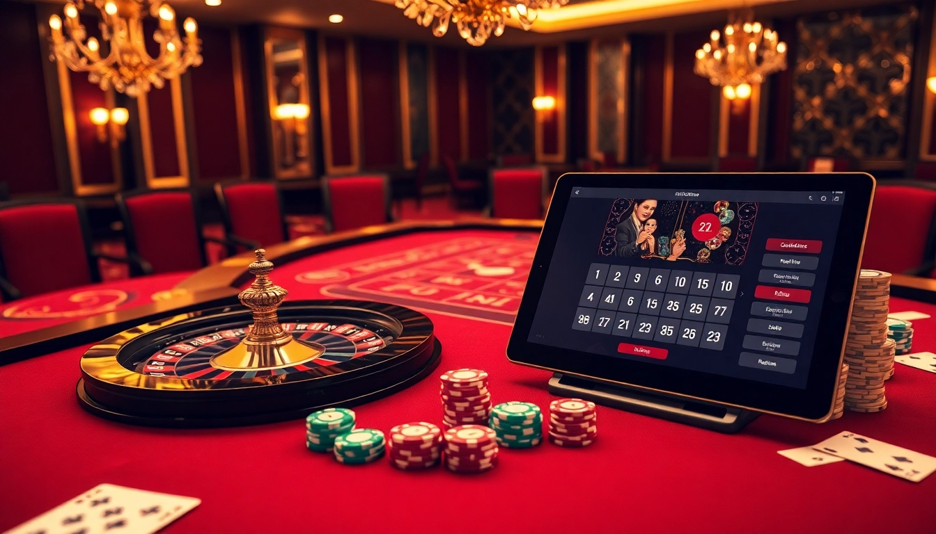 Experience the thrill of MB66 casino gaming with iconic roulette and poker elements.