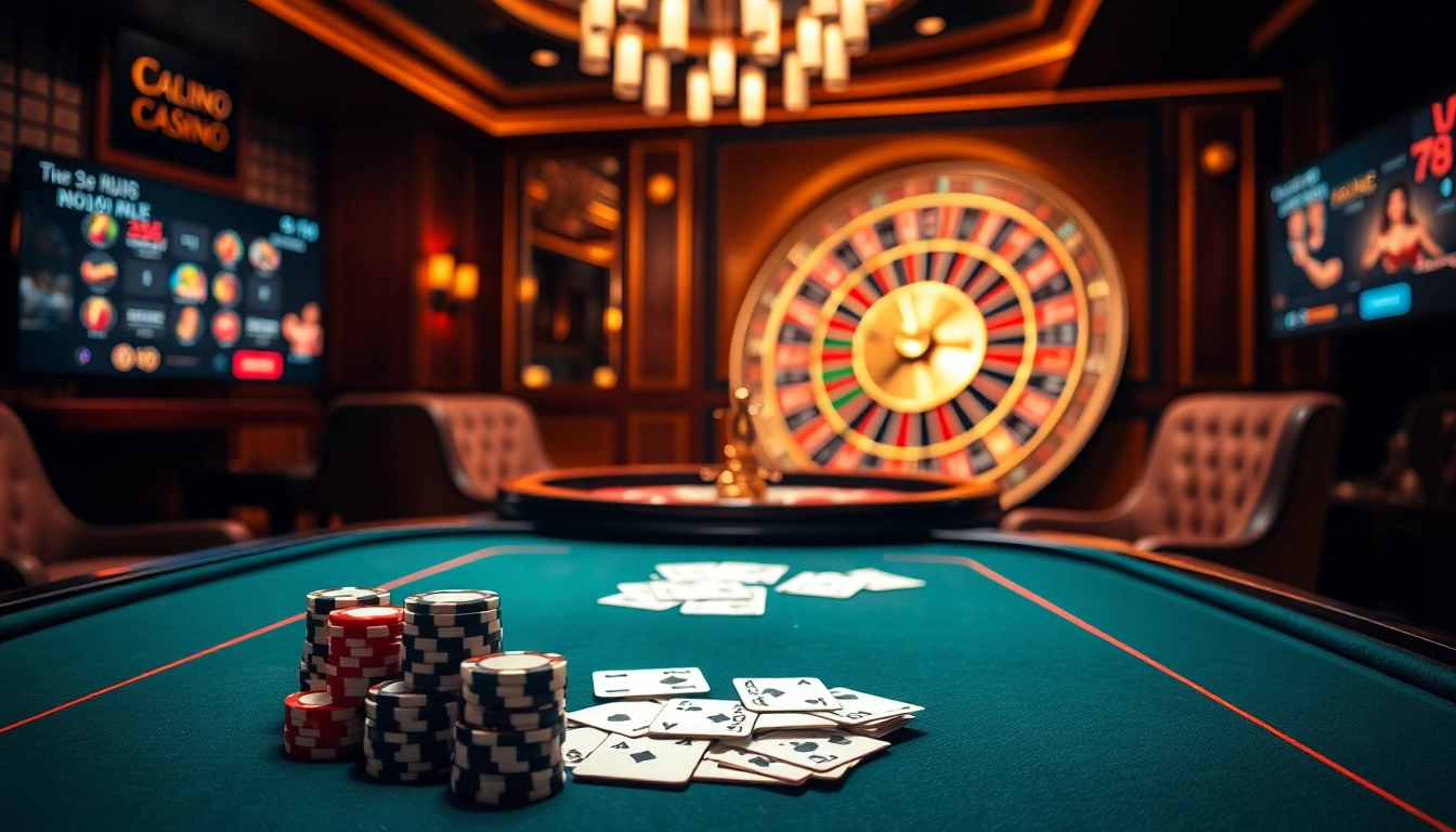 Trải nghiệm cảm giác chiến thắng tại https://luck8.net với bối cảnh casino sống động có poker và roulette.