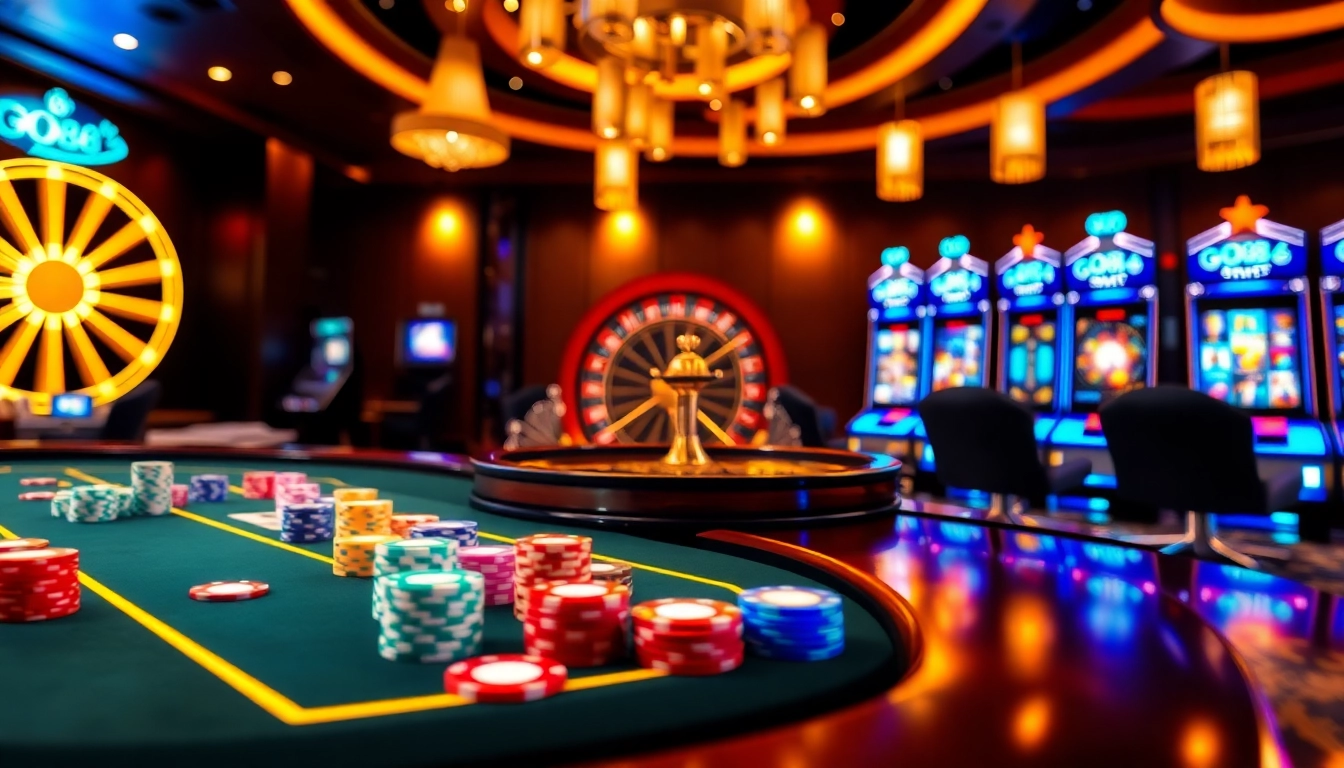 Experience the thrill of gambling at https://go88.audio/, featuring vibrant casino tables and dynamic slot machines.