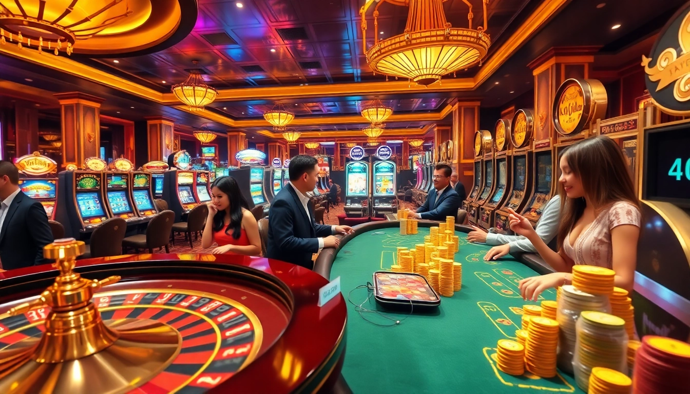 Experience the thrill of winning at https://rr88.navy/ with lively casino gaming scenes featuring roulette and poker.