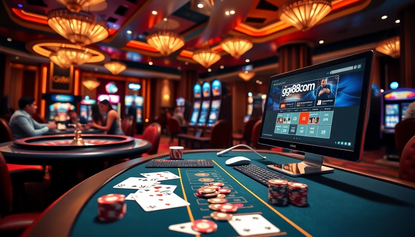 Experience the thrill of winning at gg88.com with colorful casino tables filled with action.
