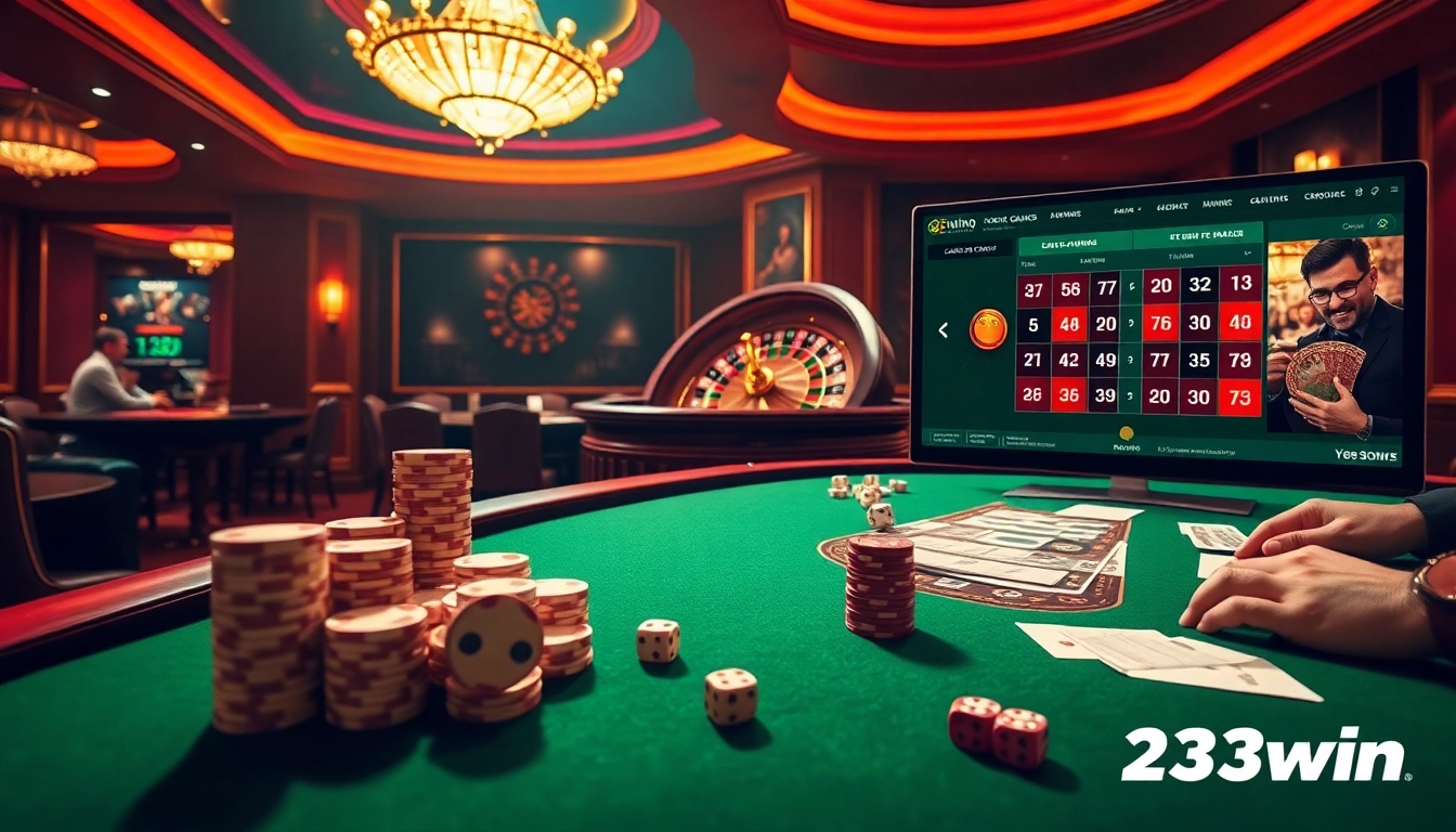 Experience the thrill of betting at 23win with vibrant casino games and luxurious atmosphere.