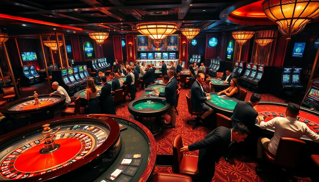 Experience excitement in the nhà cái KK55 casino scene with vibrant gaming tables and players.