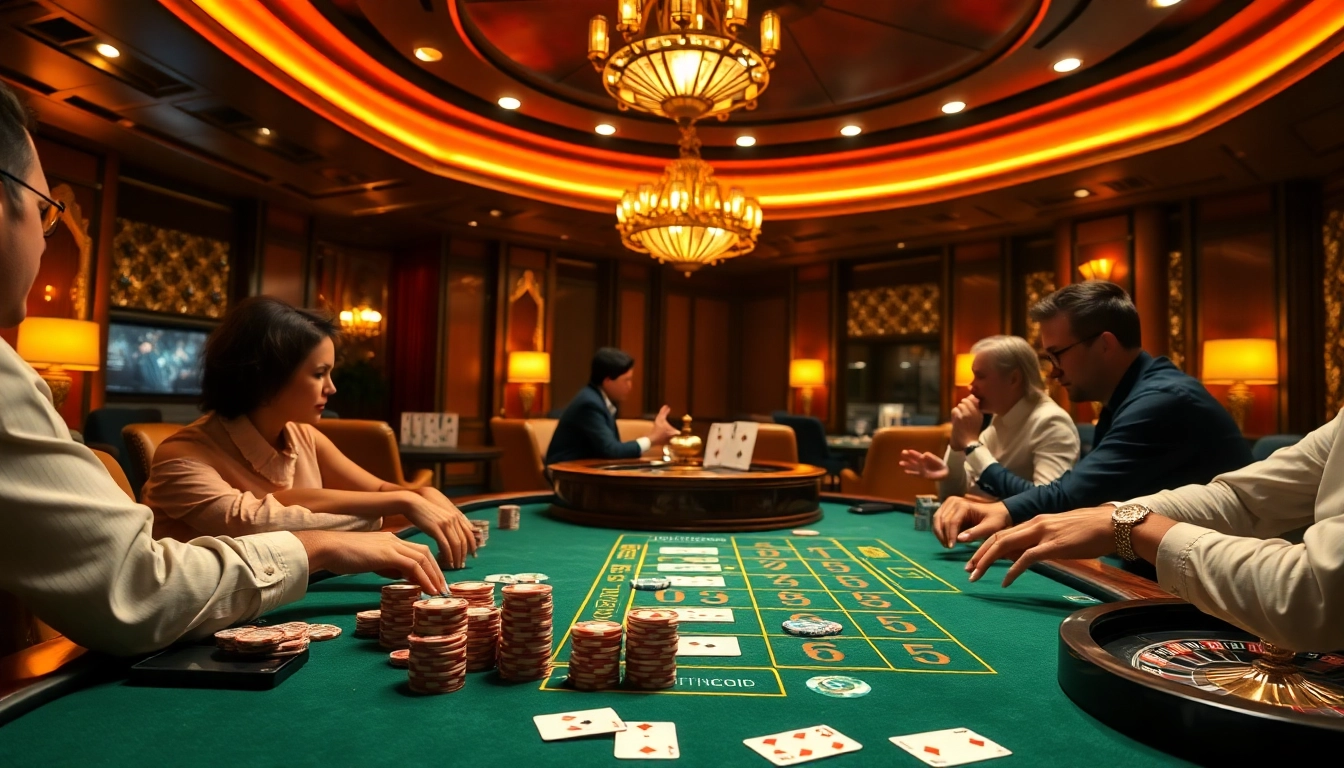 Experience high-stakes excitement with win55 at a luxurious casino poker game.