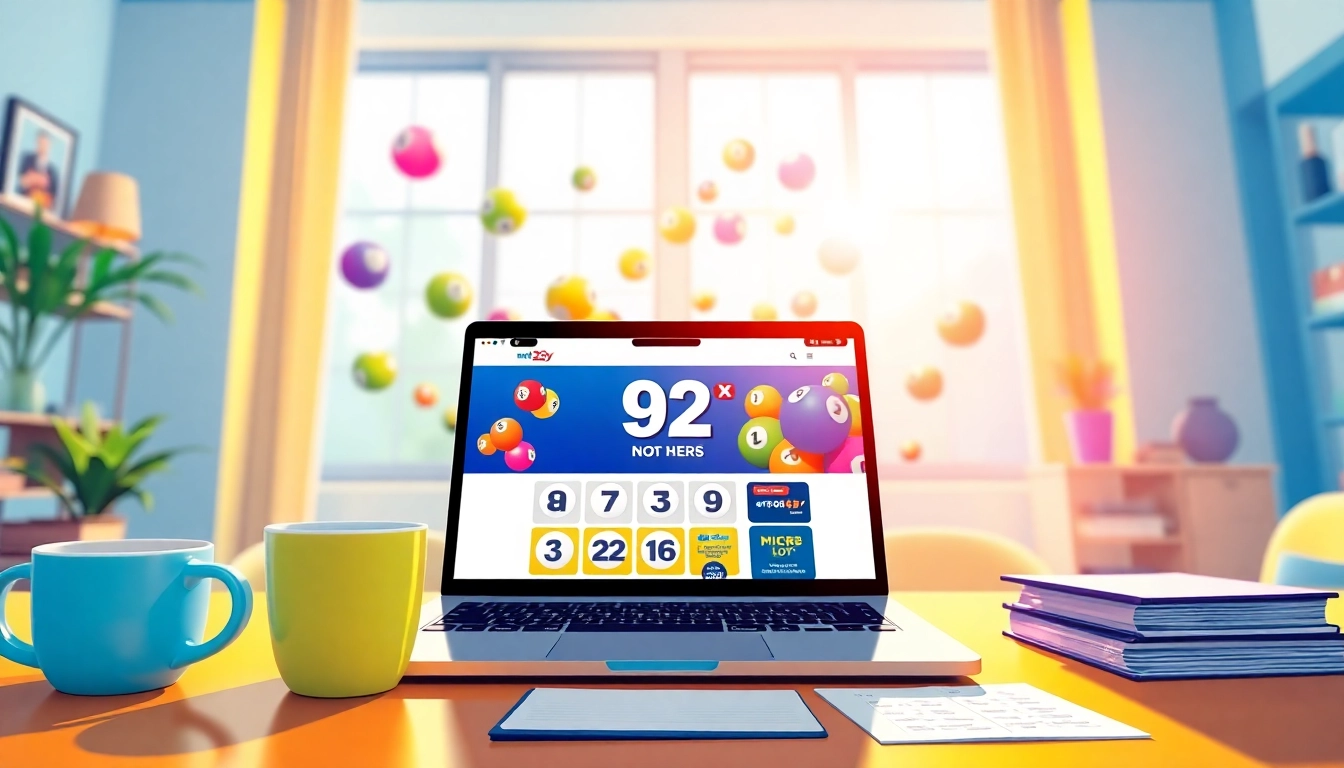 Engaging interface of the 92 lottery online platform with colorful lottery balls.