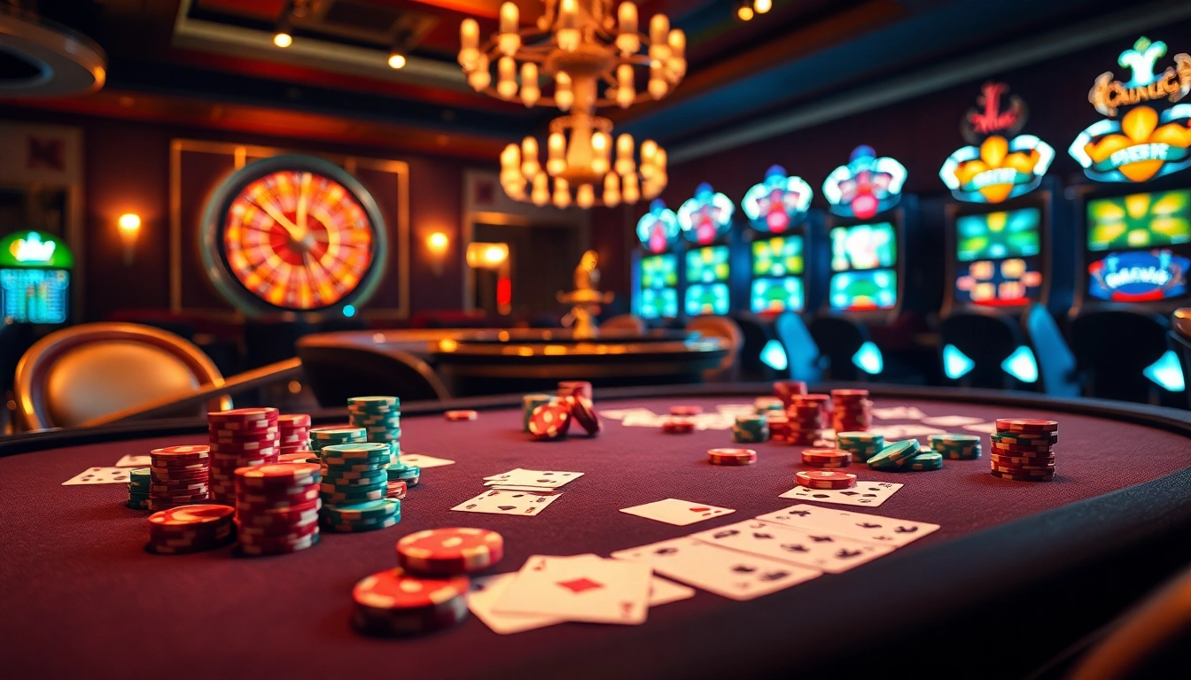 Experience high-stakes excitement at PUB88 with lavish casino tables and vibrant gambling elements.
