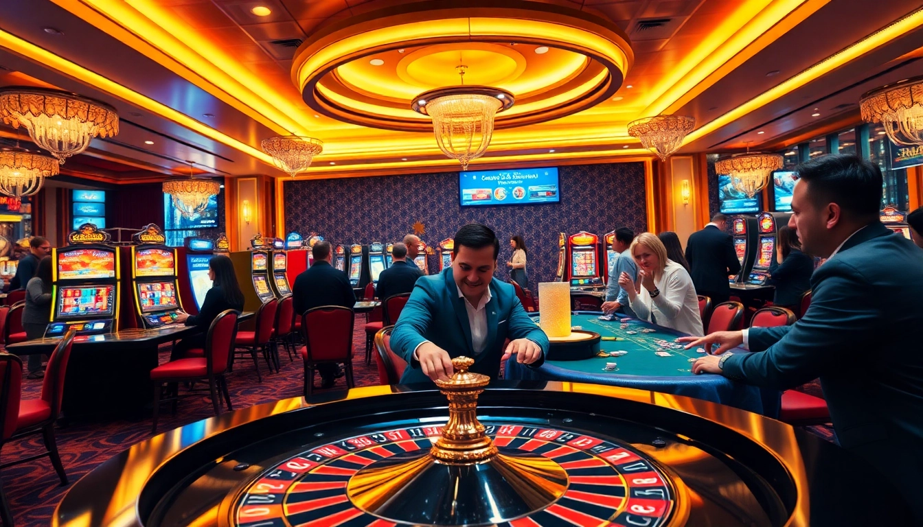 Experience the vibrant gaming excitement at KJC with professional dealers and thrilling roulette action.