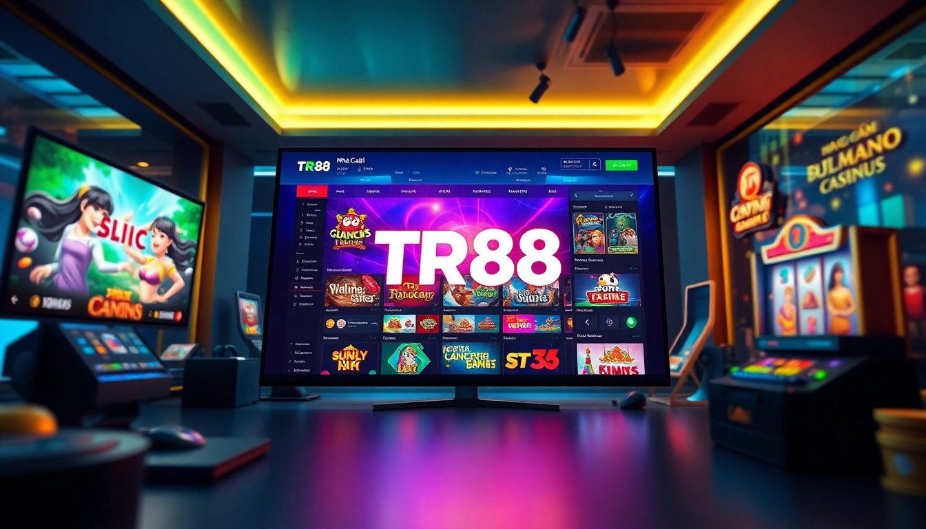 Engage with Nhà Cái TR88, an inviting online gambling platform showcasing diverse gaming options and an immersive user experience.