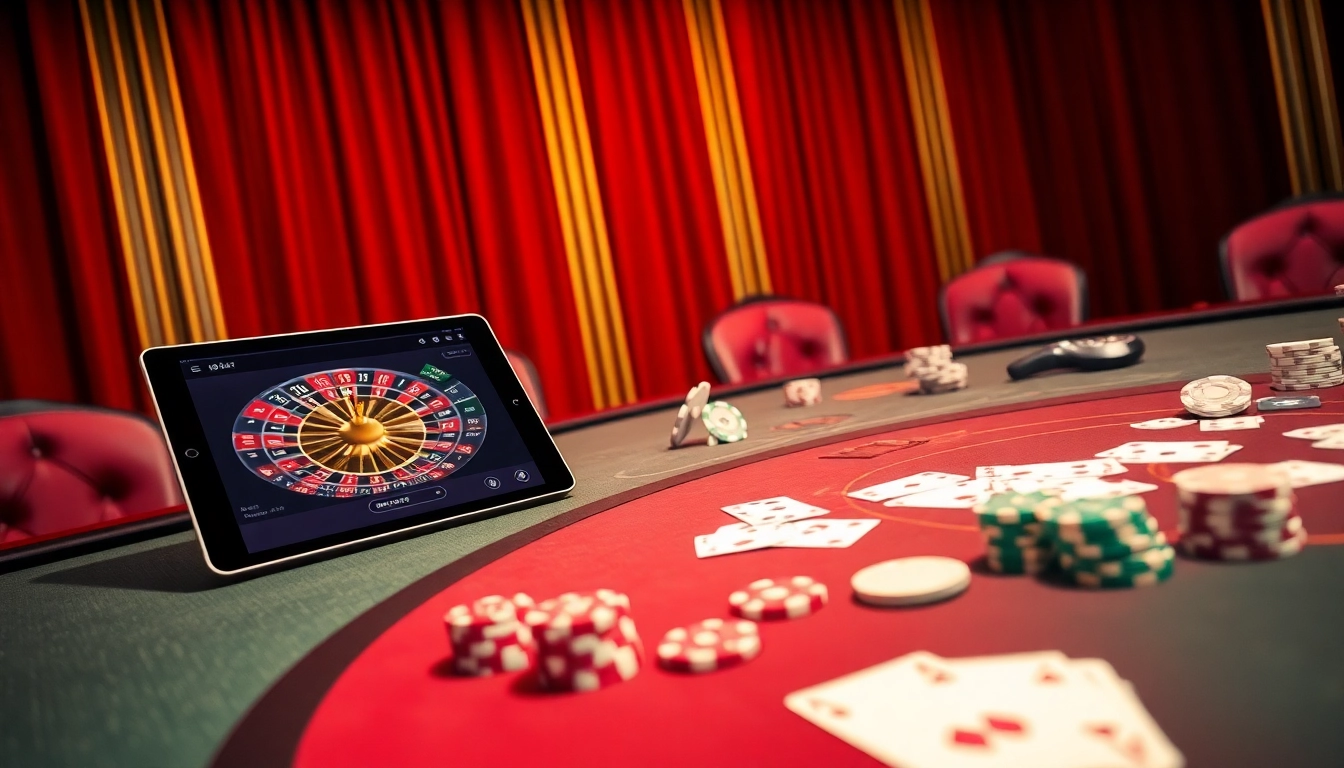 Experience 8kbet casino excitement with vibrant roulette and poker chips on a luxury table.