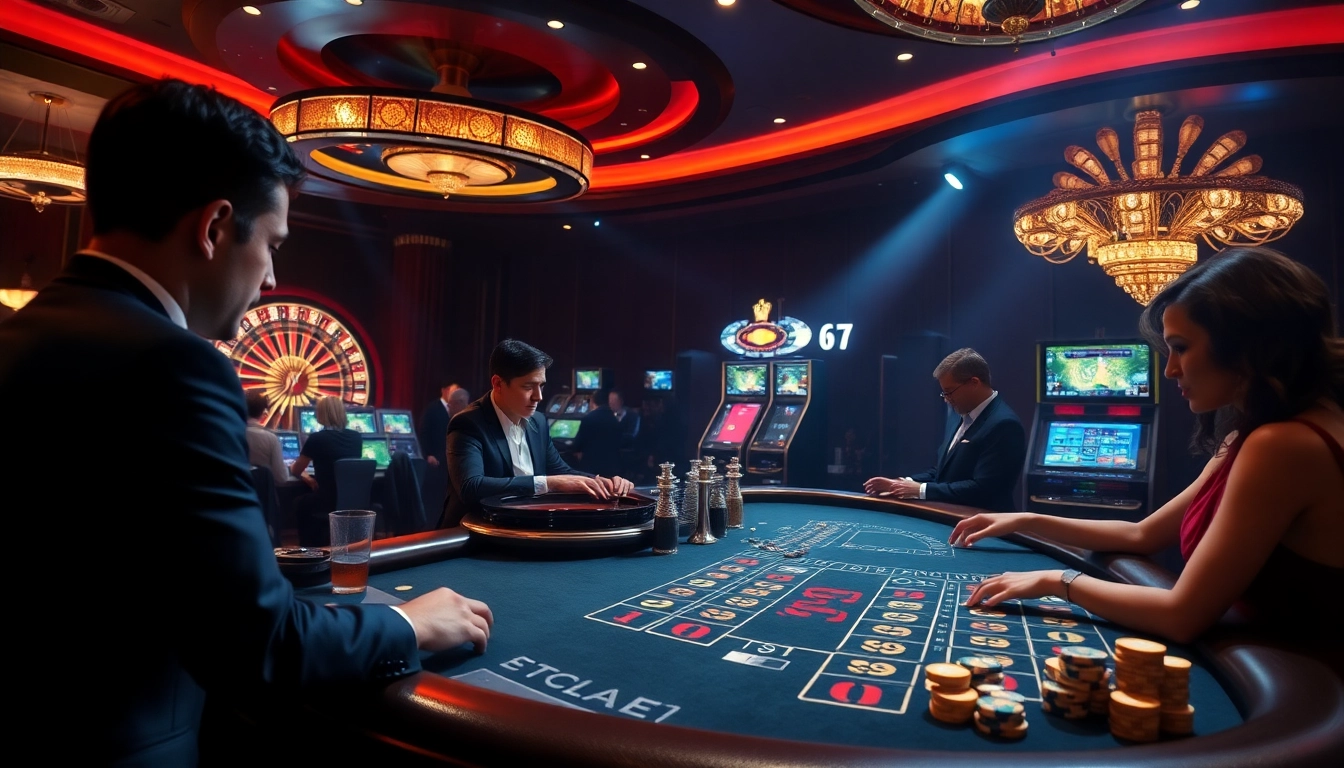 Players excitedly place bets at a luxurious casino, highlighting the immersive gaming experience of S8.