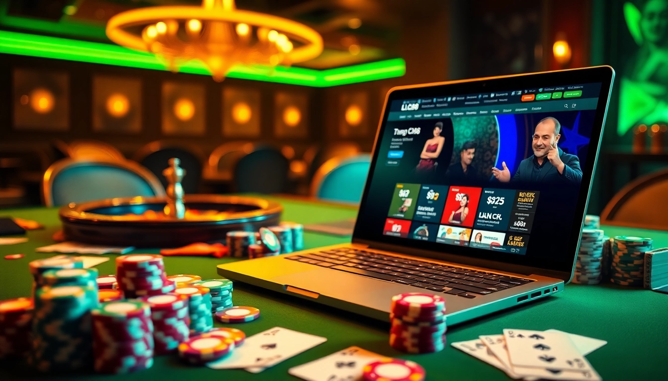 Experience the thrill of gambling at TRANG CHỦ LC88 with vibrant casino visuals and exciting gameplay.