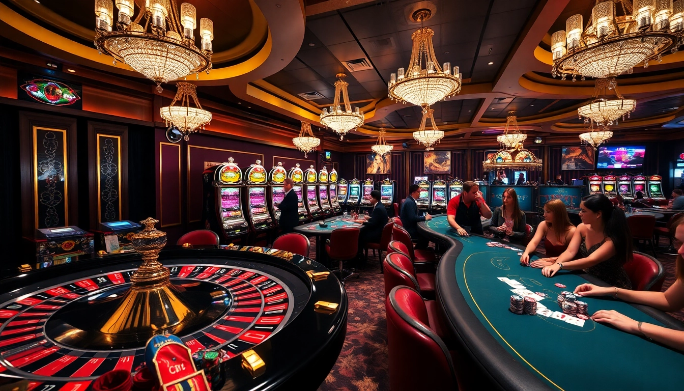 Players experience thrilling moments at MK8 casino tables with vivid lights and exciting games.