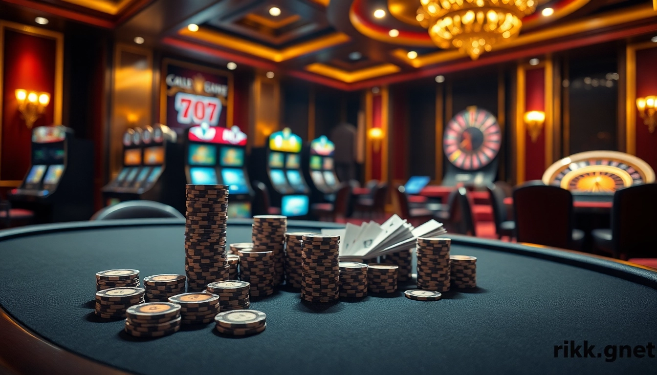 Play thrilling games at rikvip.gb.net with professional poker setups and vibrant casino ambiance.