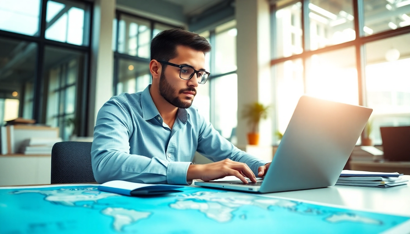 Streamlined process of uk eta online application in a modern office setting