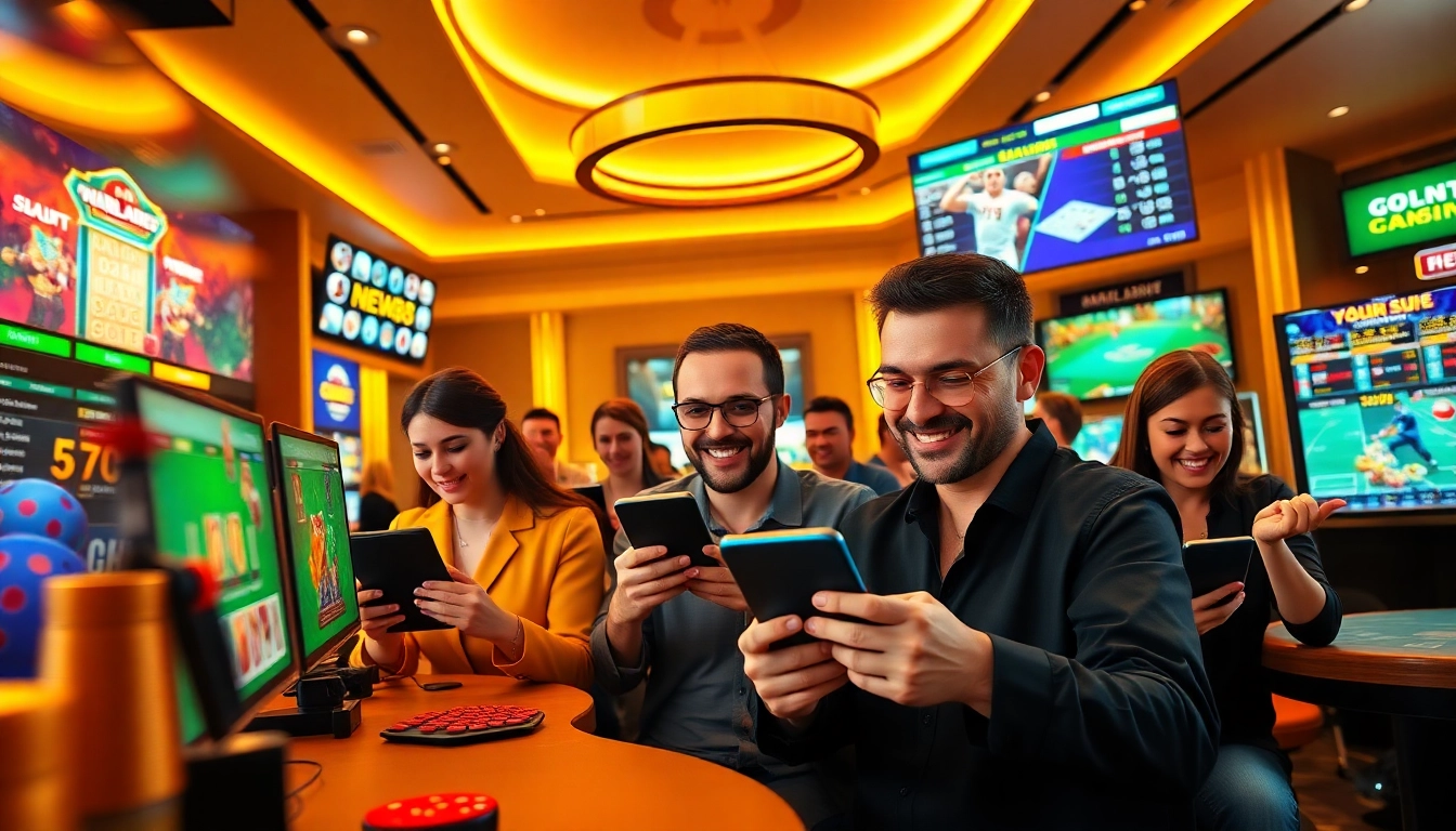 Diverse users engaging with online betting games at https://new88pm.com/, capturing the excitement and user-friendly interface of the platform.