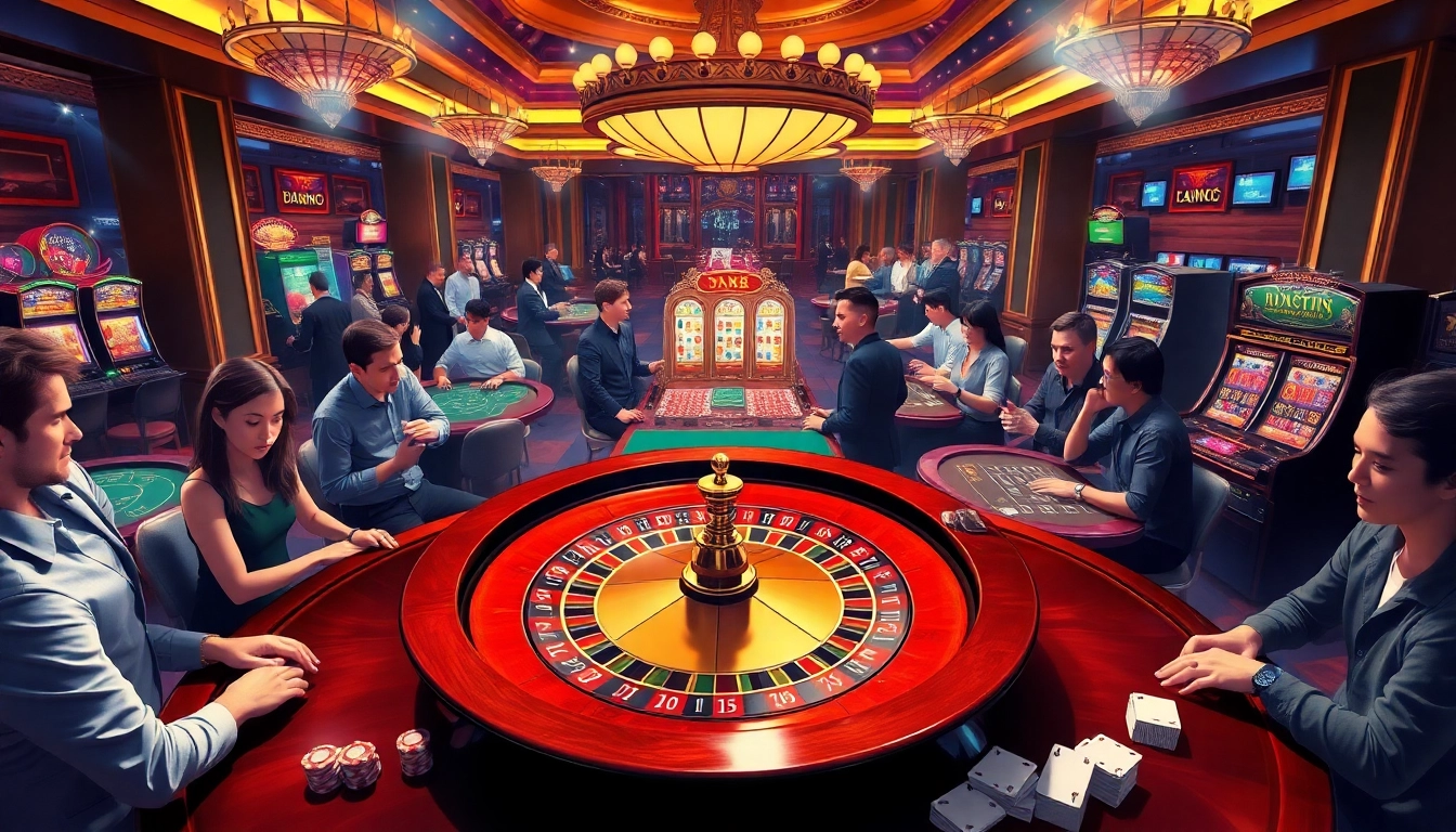 Experience the thrill of high-stakes gaming at dn88 with vibrant casino tables and engaging atmosphere.
