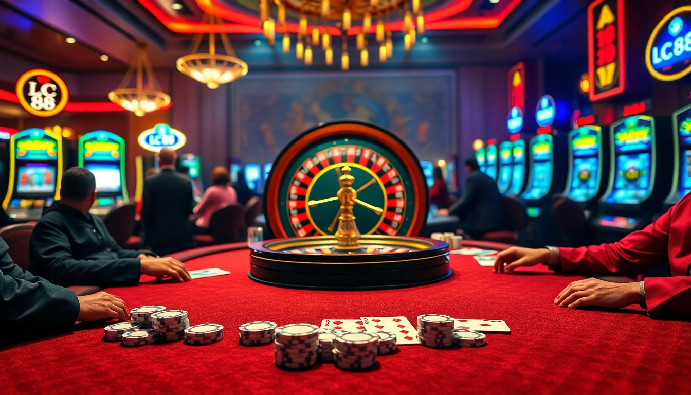 Engage with exciting casino action at LC 88's luxurious poker table.