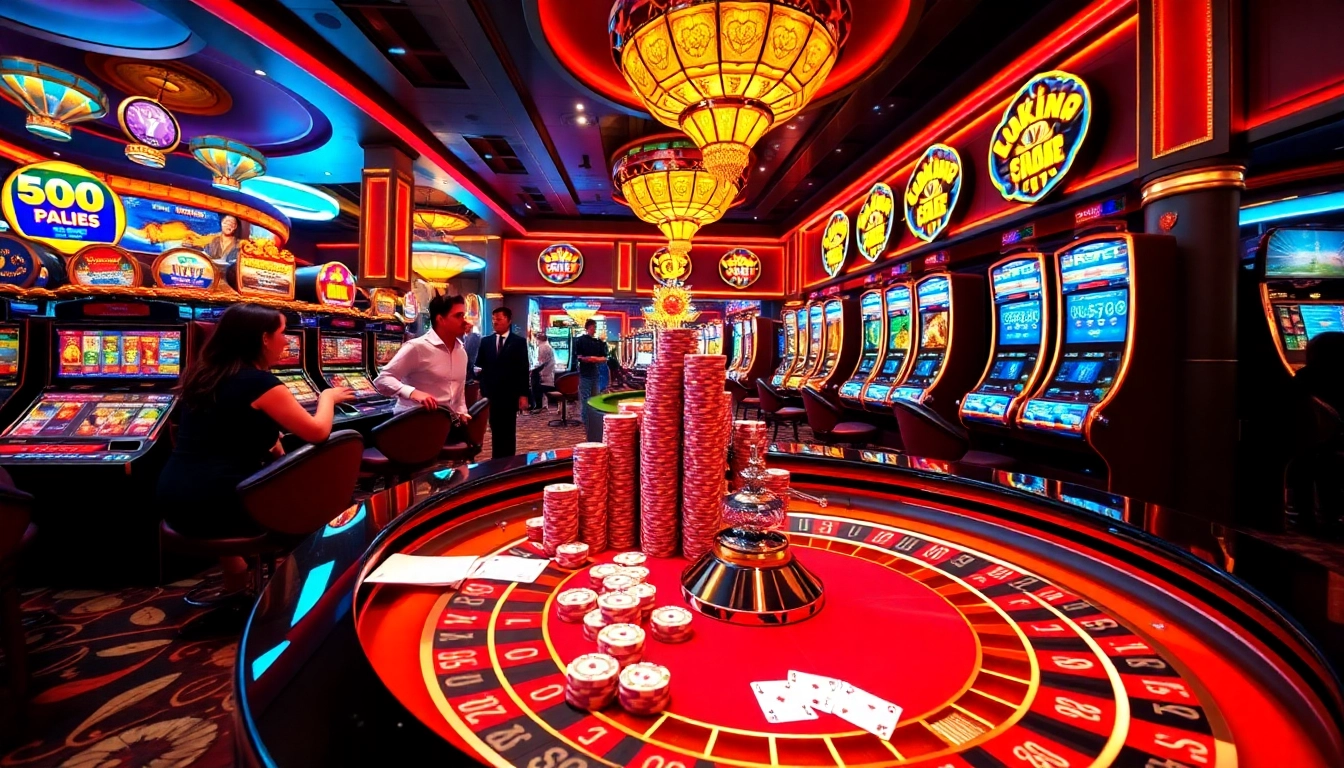 Experience the thrill of casino gaming at Luckywin, with vibrant tables and exciting slot machines.