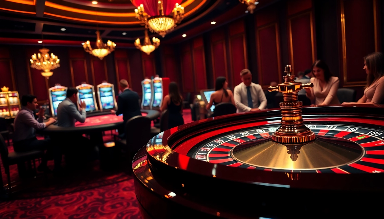 Experience the thrill of winning at Luckywin with engaged players around a luxurious casino table.