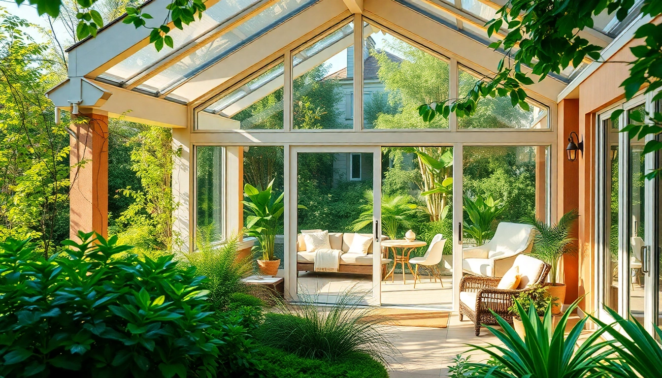 Enjoying a serene moment in a beautifully designed patio sunroom with glass walls.